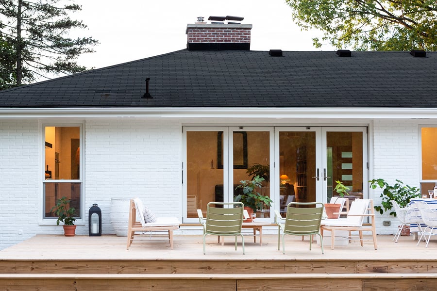 Michelle McAdams home renovation project, after inserting Andersen big doors.