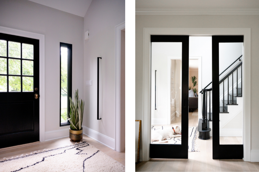 Side by side of interior of entry way