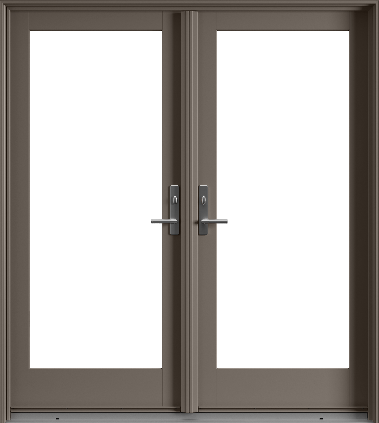 andersen 400 series hinged patio door in terratone exterior