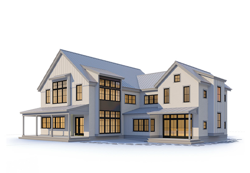 Illustration of classic farmhouse